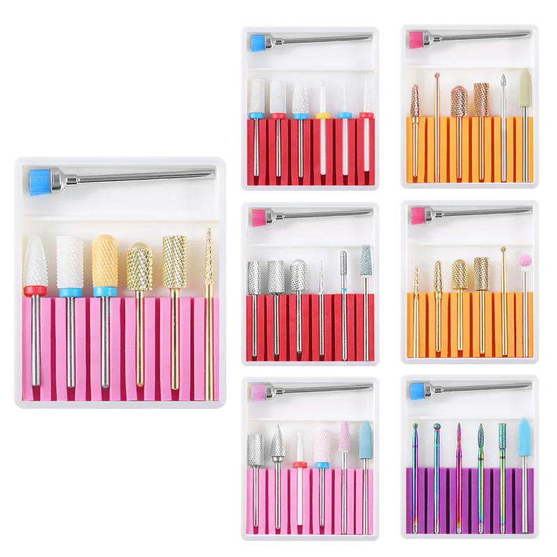 Топ 7 шт. набор керамических алмазных сверл для ногтей фрезы Электрический