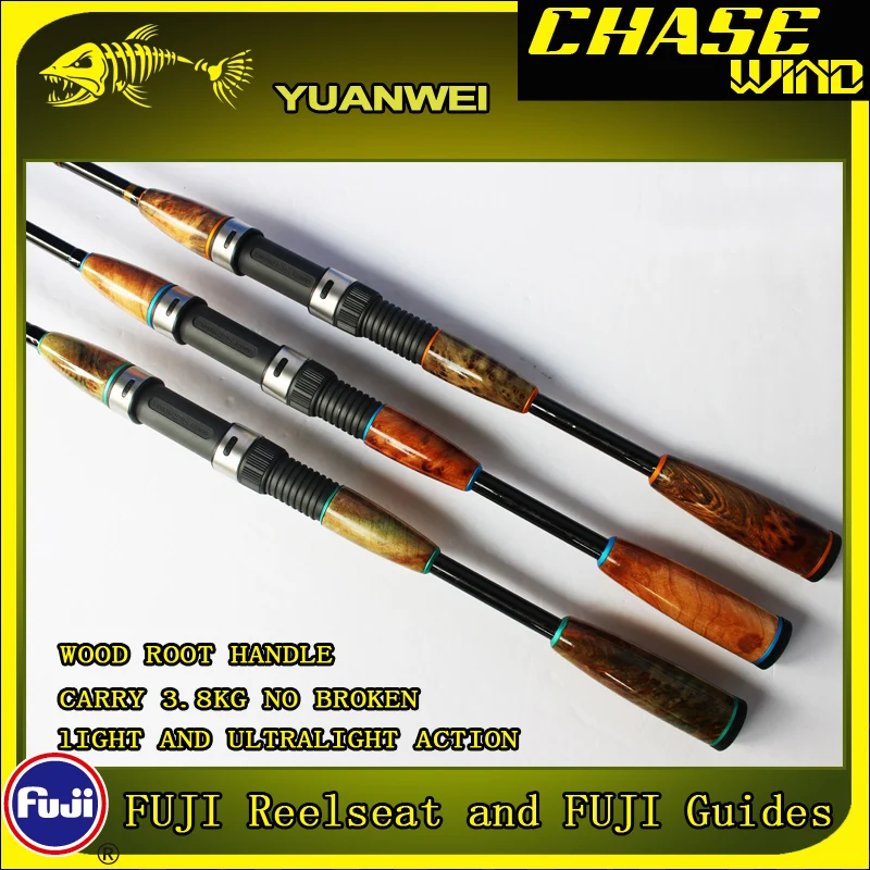 Yuanwei Chase wind  Lure Rod 1.98m 2.1m Spinning Rod UL/L Carbon Rod Vara De Pescar Carpe Fishing Rod Canne a Peche B187