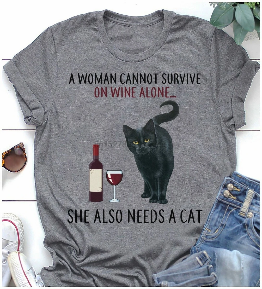 Женщина не может выдержать вино одна она нужна кошки унисекс для мужчин и женщин