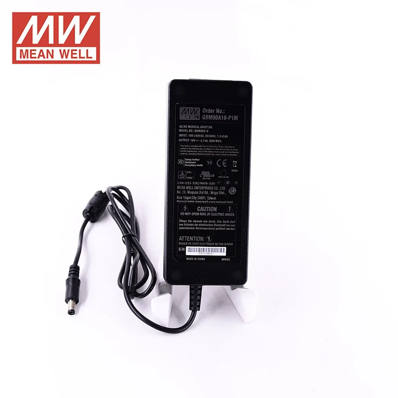 MEAN WELL GSM90A19 P1M 90 Вт 4.74A 19 в медицинский адаптер уровень VI 110 В/220В переменного тока до