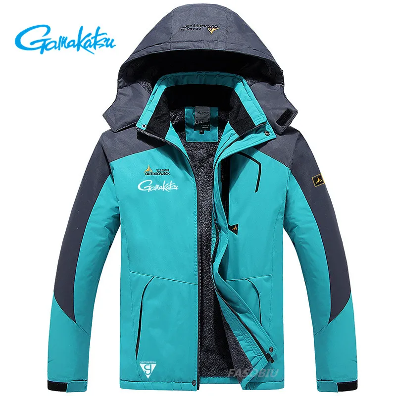 

New Gamakatsu Fishing Clothing Winter Autumn Winter Waterproof Warm Fishing Jackets Men Fleece Thick Outdoor Fishing Shirts