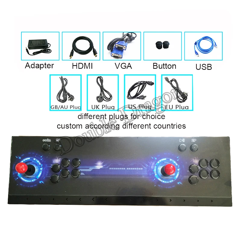 PandoraBox 12 XII 3188 в 1 аркадная видео консоль Кнопка Джойстик контроллер 53 3D игры