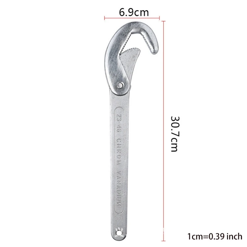 

Universal Adjustable Wrench CR-V Alloy Steel Household Bathroom Plumbing Repair