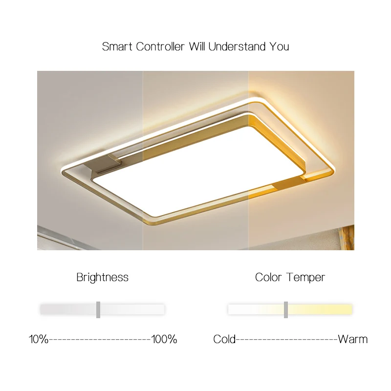 AC85-265V прямоугольный светодиодный энергосберегающий Регулируемый светильники