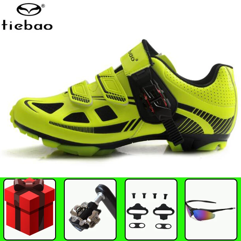 

Tiebao Cycling Shoes sapatilha ciclismo mtb SPD pedals set Mountain Bike Self-Locking Outdoor women sneakers Men Bicycle Shoes