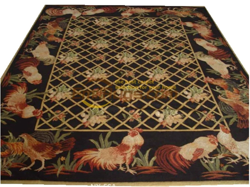 

Сшитое вручную цветочное Needled одеяло античный китайский ручной работы шерстяной музейный шерстяной ковер