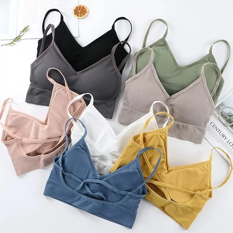 Топ укороченный Женский бесшовный цвет в ассортименте 1 шт|Топы без бретелек| |