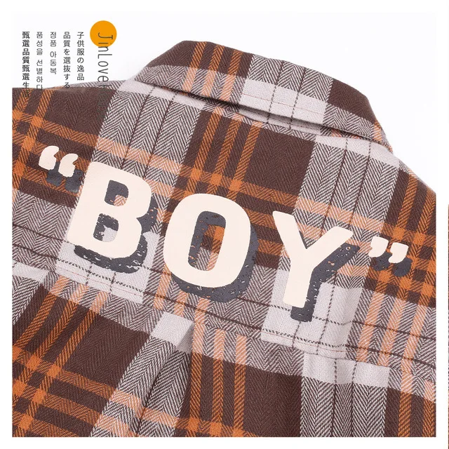 

Baby Boys Shirts Autumn Winter Thicken Korean Casual Plaid Long Sleeve Tops for Boy Toddler Kids Clothing Children Jackets New