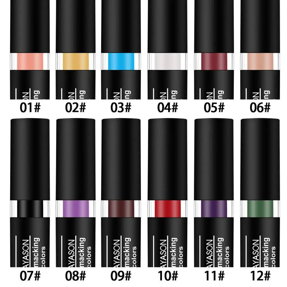 

12 Color Lipstick Make Up Waterproof Lasting Sexy Red Lipstick Matte Makeup Cosmetics Lipstick I7A0