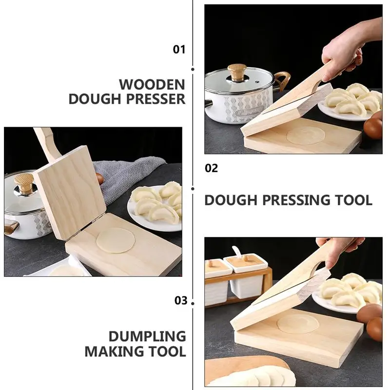 

1pc Dough Pressing Tool Dough Presser Wooden Dumpling Skin Dough Presser Household Baking Pastry Tool Free Shipping