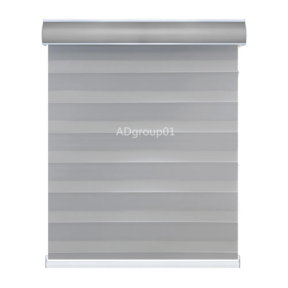 Умные Моторизованные электрические рулонные шторы с зебровым принтом Google Home Alexa