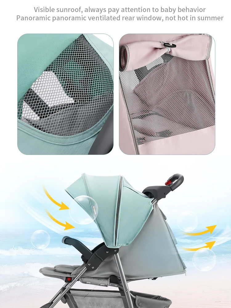 Baby stroller children's lightweight folding umbrella car newborn can sit reclining baby portable shock absorber trolley