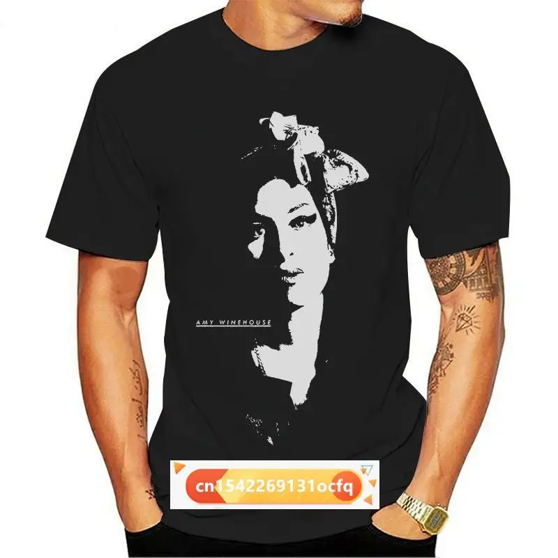 

AMY WINEHOUSE Scarf Portrait WOMENS GIRLIE T-SHIRT OFFICIAL MERCHANDISE