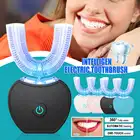 Водонепроницаемая силиконовая U-образная ультразвуковая зубная щетка, USB перезаряжаемая автоматическая электрическая зубная щетка, 4 режима, щетка для чистки полости рта