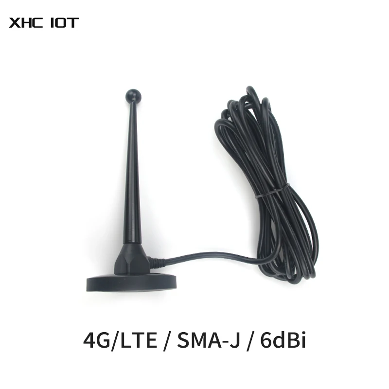 

4G LTE Omnidirectional Wifi Aerial Antenna High Gain 6dbi Magnetic Base 50ohm 3m Feeder XHCIOT External Cable SMA-J TX4G-TB-300