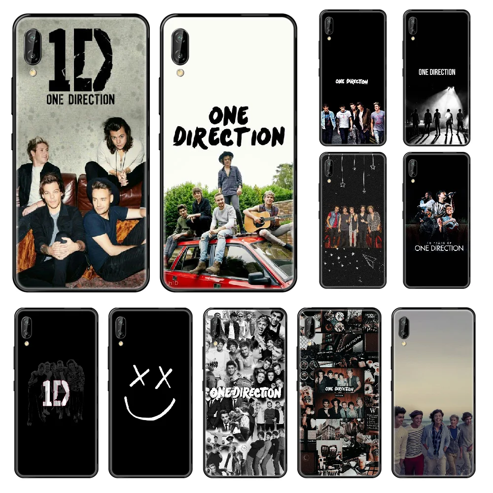 One Direction 1D чехол для телефона Huawei Honor Mate 5 6 7 8 9 10 20 A C X Lite черный из ТПУ Модный 3D