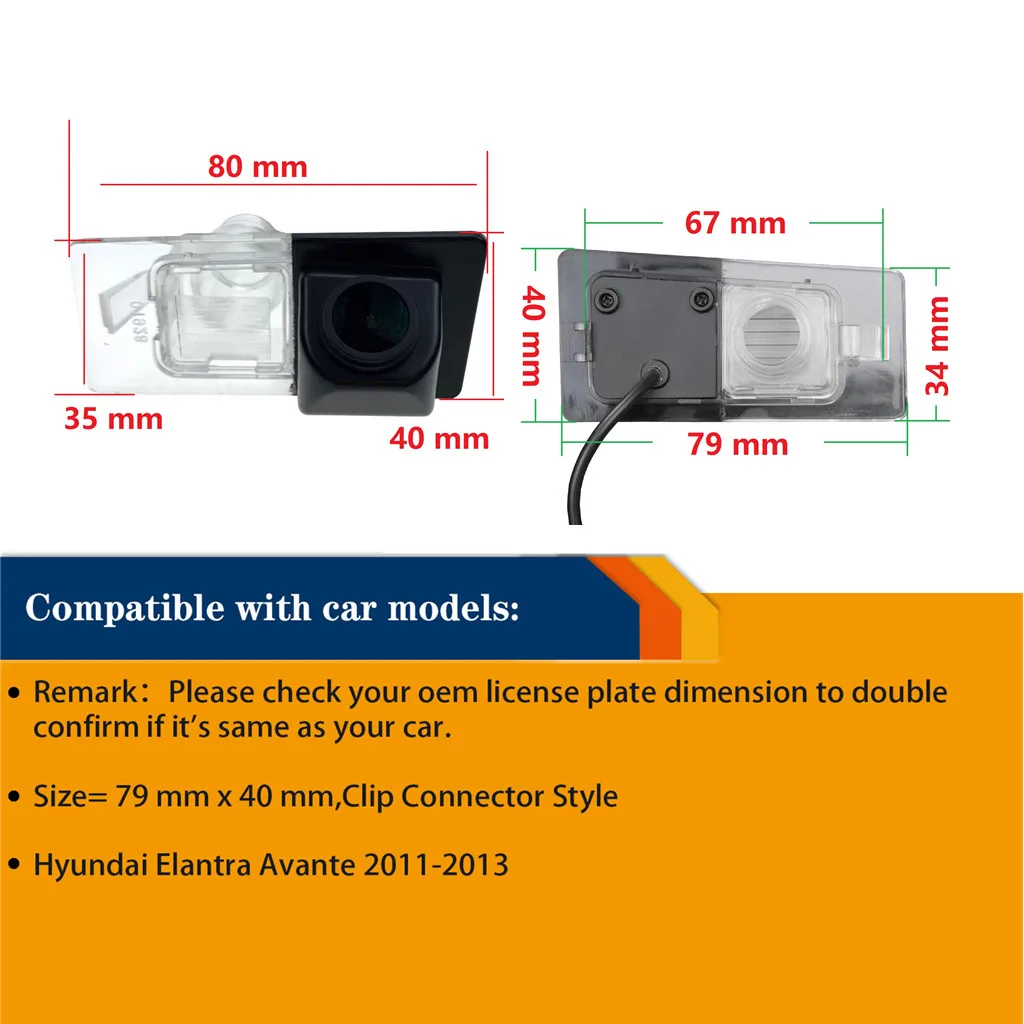 Камера заднего вида HD 1280x720P Автомобильная камера 18 мм 3 0 цветов для Hyundai Elantra Avante 2011