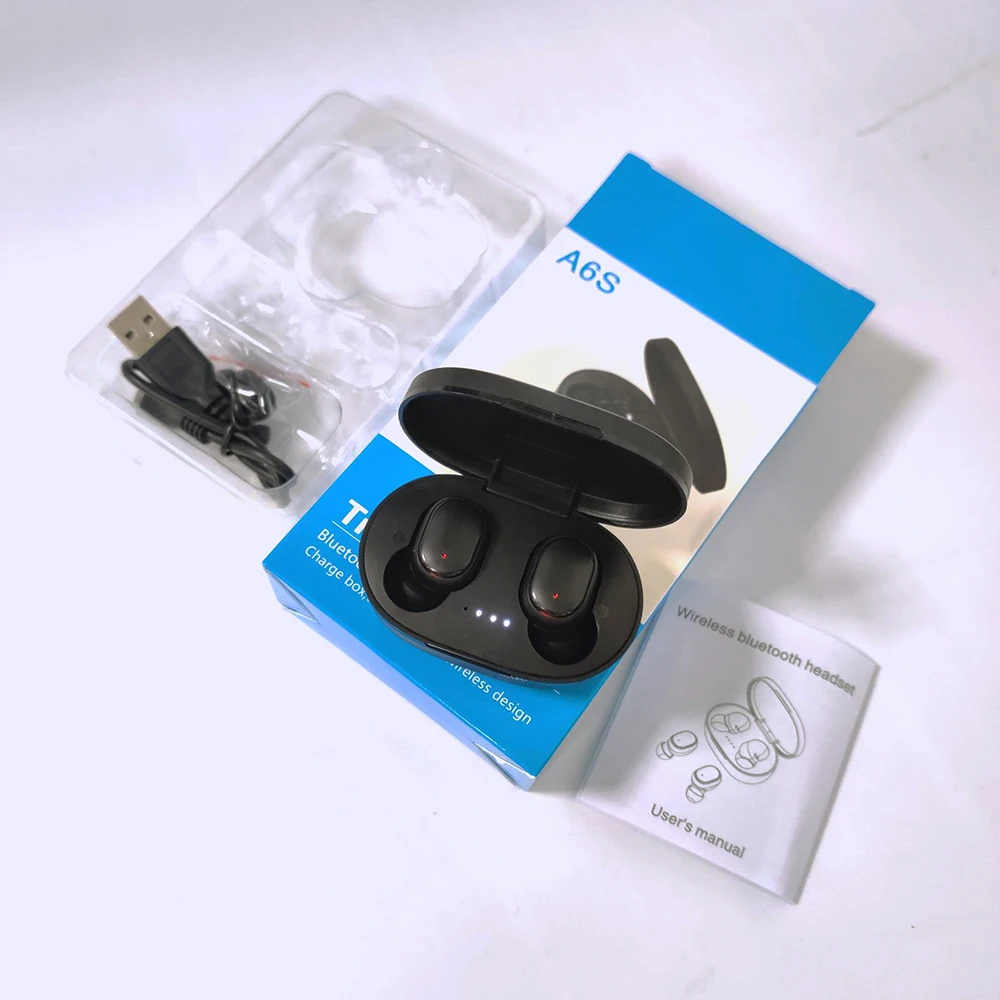 A6S беспроводные наушники TWS для Xiaomi Redmi Airdots, наушники Bluetooth 5,0, наушники с шумоподавлением, микрофон для iPhone, huawei, samsung