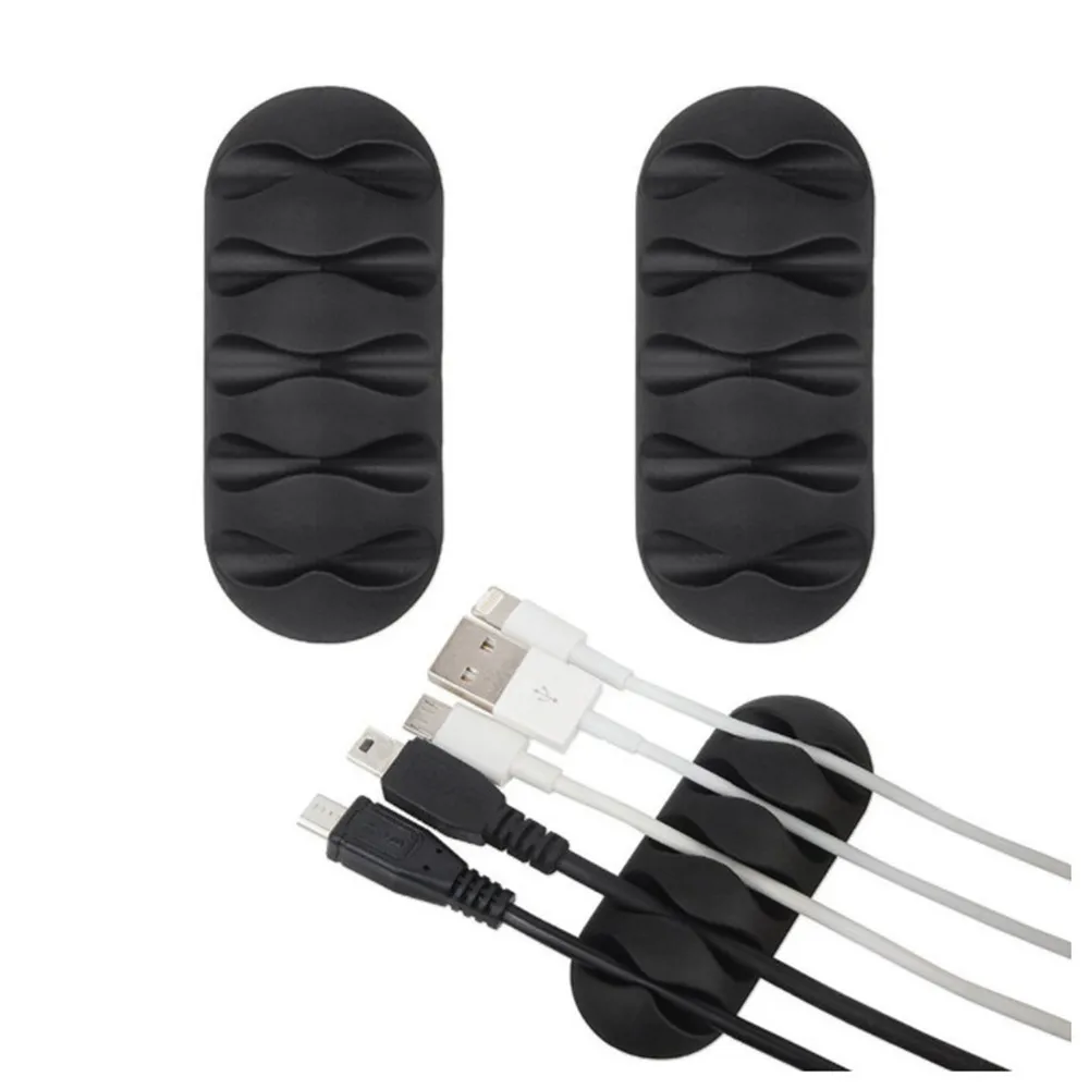 10 шт. органайзер для кабелей USB держатель проводов наушников зажим шнура офисные