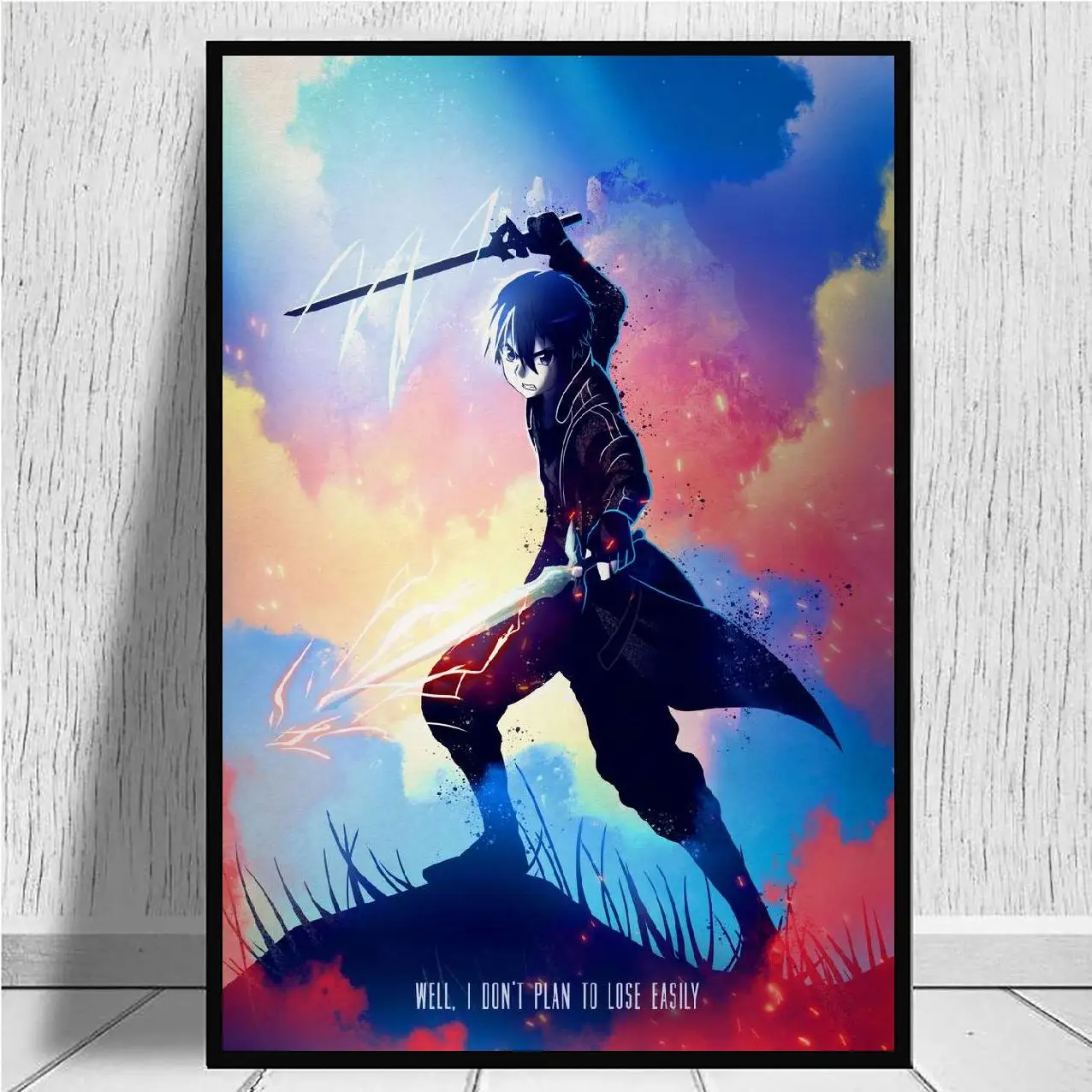 

Kirito Canvas Painting Wall Anime Art Pictures Prints Home Decor Wall Poster Decoration For Living Room
