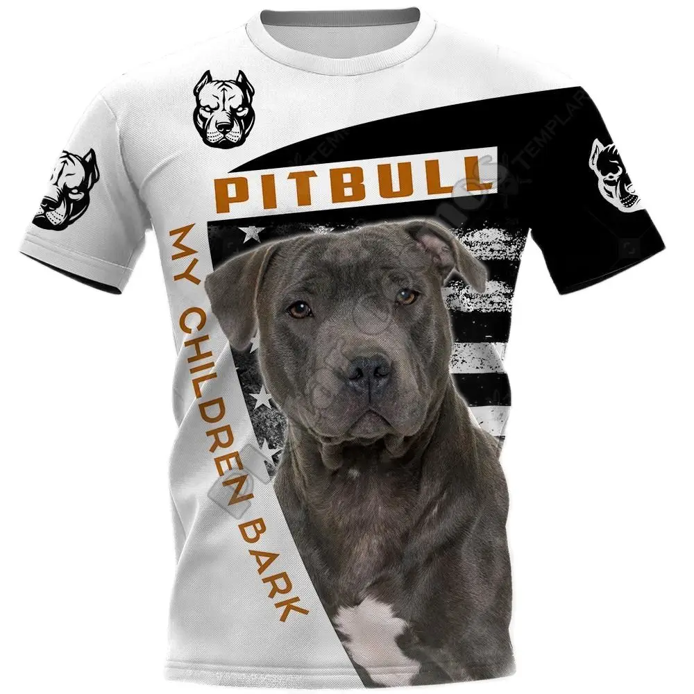 

PLstar Cosmos Animal Rottweiler Staffy Pitbull Dog Funny Mens/Womens 3DPrint Unisex Summer Streetwear T-Shirt Short Sleeves A-4