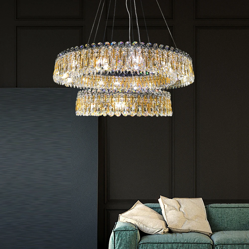 Арт-дизайн Современная хрустальная люстра светодиодный светильники для фойе AC110V
