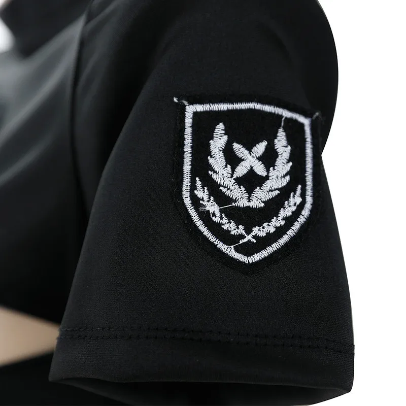 

Sexy Police Lingerie Exotic Costumes Women Zipper Open Breast Uniform Costume Women Mini Pleated Skirt Bar Body Police Outfit