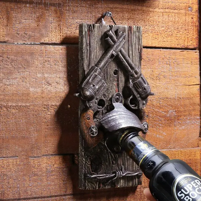 

Openers Can Opener Creative Decoration Gift Wall Hanger 8 Inch High Vintage Beer Opener Western Bar Wall Decor Bottle Opener
