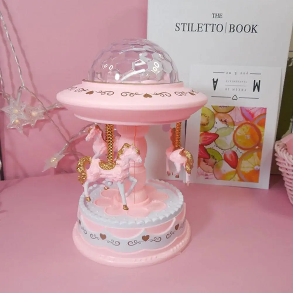 Веселая карусель музыкальная шкатулка для детей подарок на свадьбу день