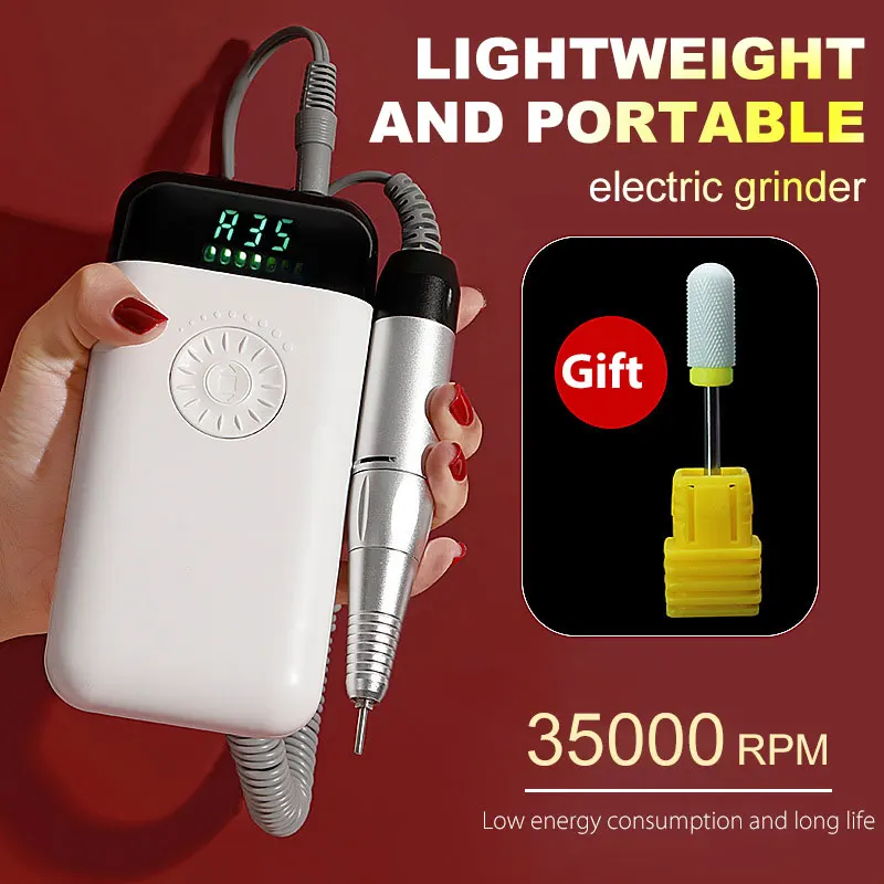 

35000 RPM Nail Drill Manicure Machine Nail Supplies For Professional Portable Rechargeable Electric Pedicure Drill For Salon