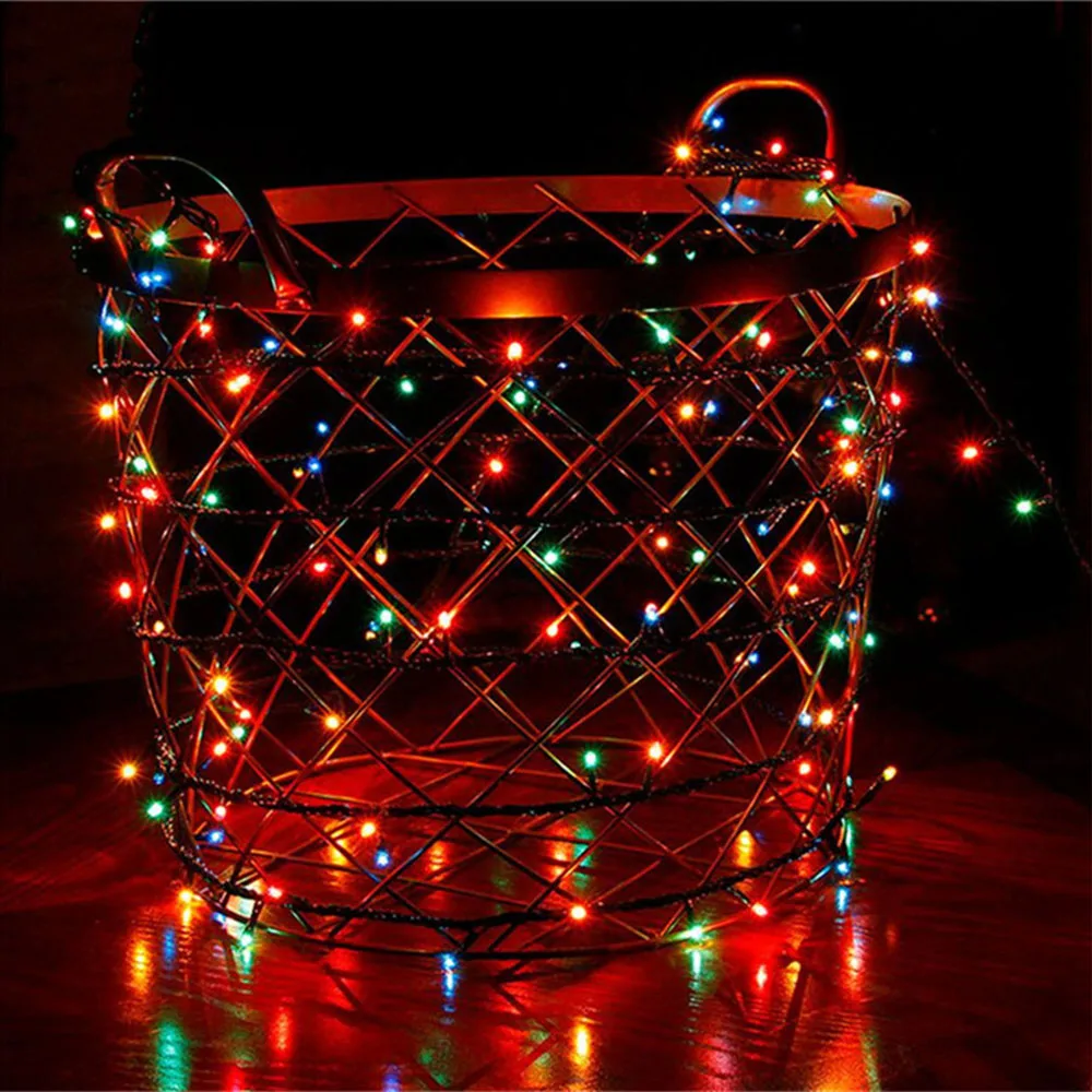 EU Plug Christmas 10M 100 Leds Anti-Fog Holiday String Light Garland Black Wire 8 Modes Outdoor Decoration Garden Patio Party | Лампы и