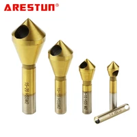 hss m2 titanium countersink drill bit set deburring taper hole countersunk tools for metalwood adjustable chamfering cutter