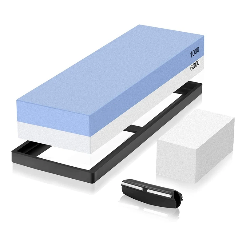 

Hot Sharpening Stone Whetstone Set 2 Side Grit 1000/6000 Knife Sharpener StoneWet Stones for Sharping Knives Best Kit