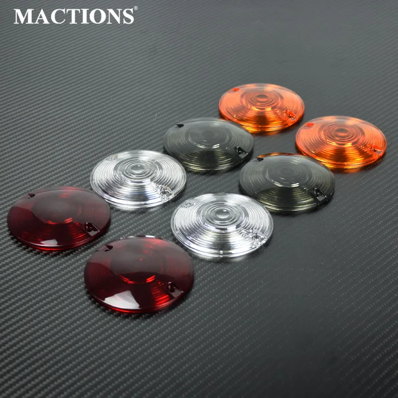 Motorcycle Smoke/Clear/Orange/Red Turn Signal Light Lens Cover 2PCS For Harley Touring Road Electra Glide Road King FLHR Softail