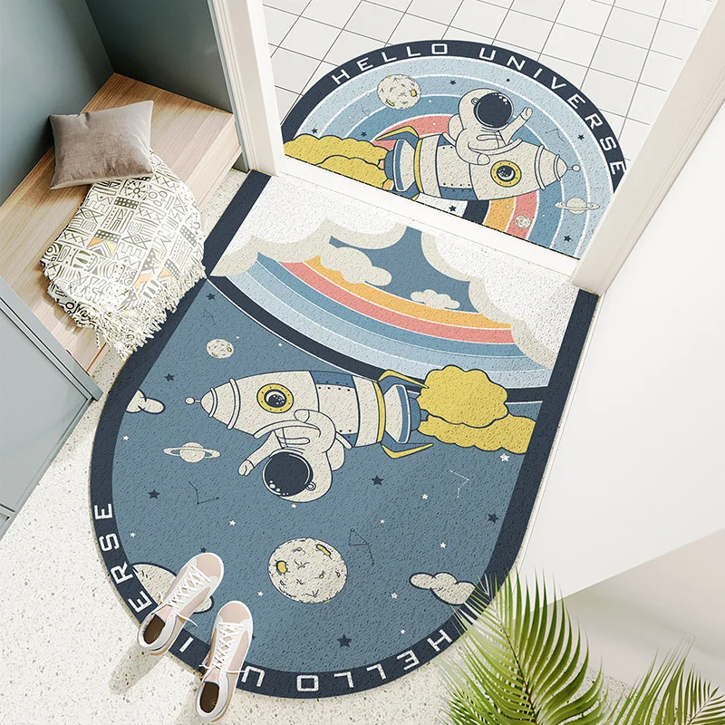 

Новое поступление, лидер продаж, коврик для путешествий в космосе из ПВХ, нескользящий коврик для двери для детской комнаты, коврик для вход...