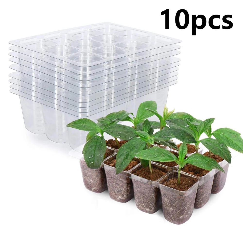 

Garden Tools Plastic Starter Growth Home For Tray 12 Nursery Pot
