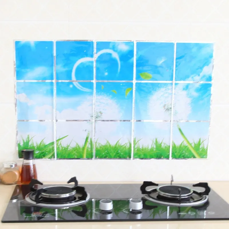 Кухня маслостойкой наклейки плитка самоклеящиеся настенные шкаф плита