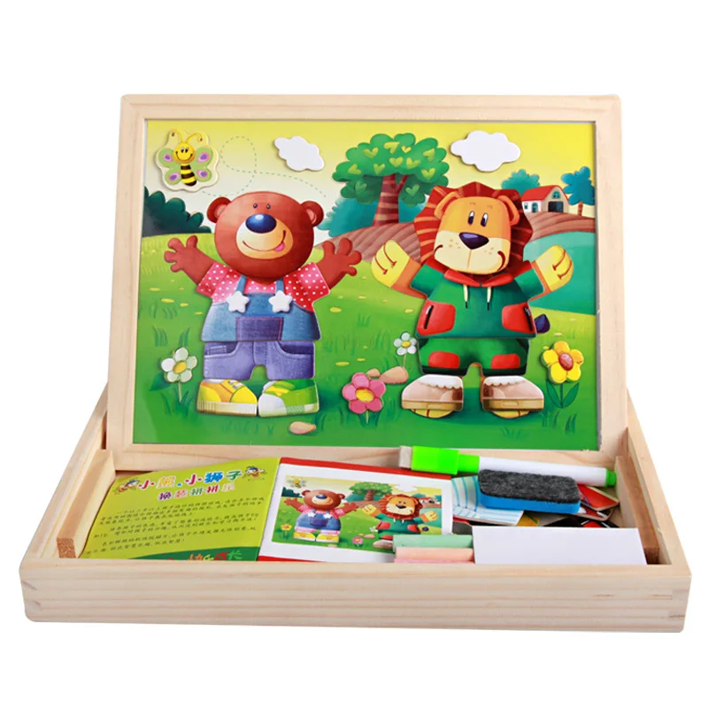 Бесплатная доставка детские развивающие игрушки магнитный 3D пазл творческий