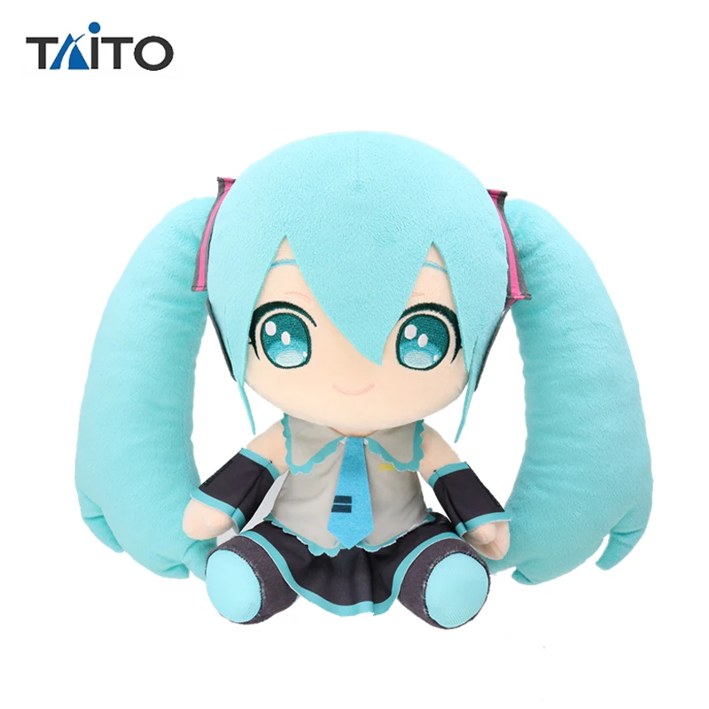 

In Stock Original TAITO Hatsune Miku Plush Toys Miku Fufu Kawaii Big Eyes Dolls 30Cm Pvc Figurine Plush Toys for Girls Gift