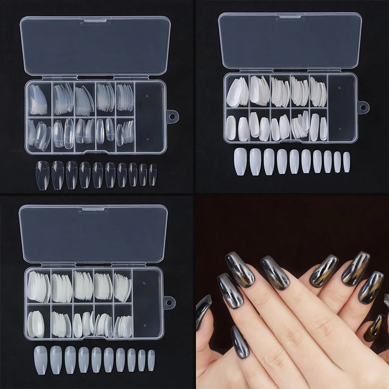 100 шт. накладные ногти Советы мульти-размер ногтей Половина Поддельные