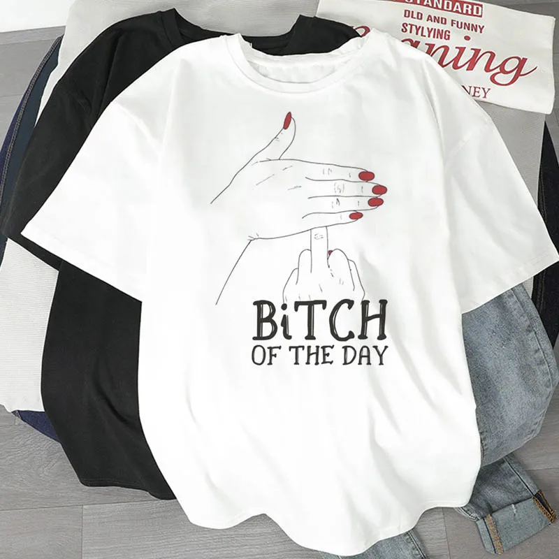 Футболка женская оверсайз в стиле Харадзюку с забавным графическим рисунком