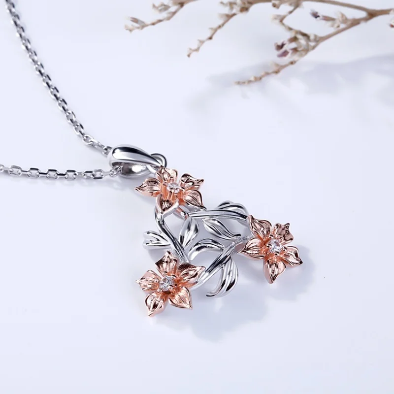 

Women's wedding party jewelry creative multicolor flowers holiday gifts fashion popular necklace pendant fine jewelry wholesale