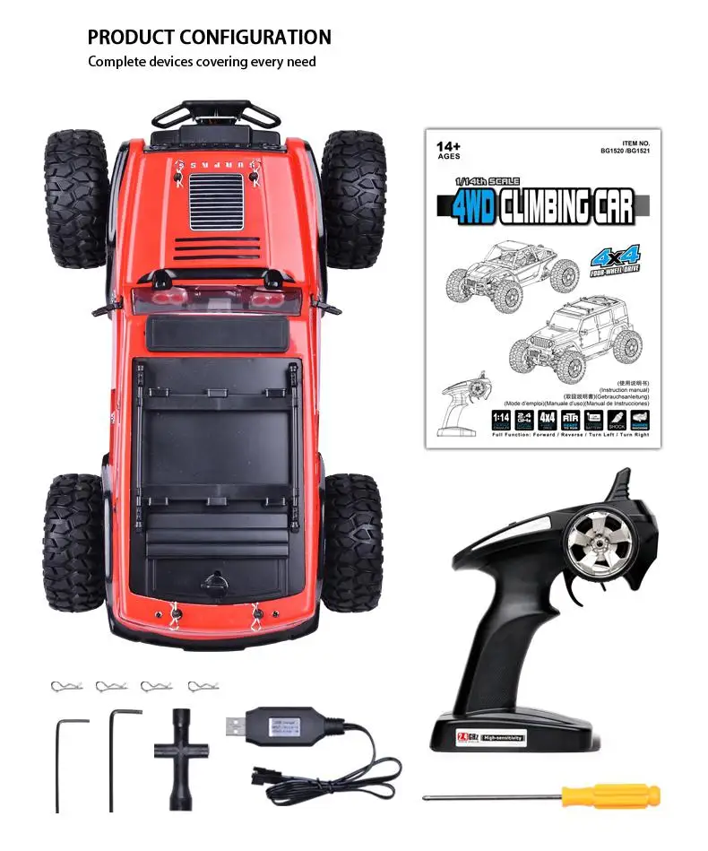 RCtown Subotech BG1521 Golory 1/14 2,4 г 4WD 22 км/ч пропорциональный контроль RC автомобиль багги