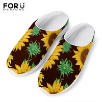 forudesigns nursing women sandals sunflower print summer woman slippers teen girls beach water shoes ladies mesh loafers 2020