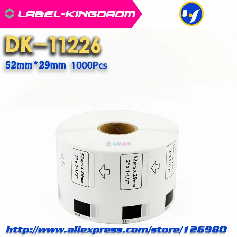 6 рулонов совместимых DK-11226 этикеткой 52 мм * 29 1000 шт. совместимы с принтером Brother Label