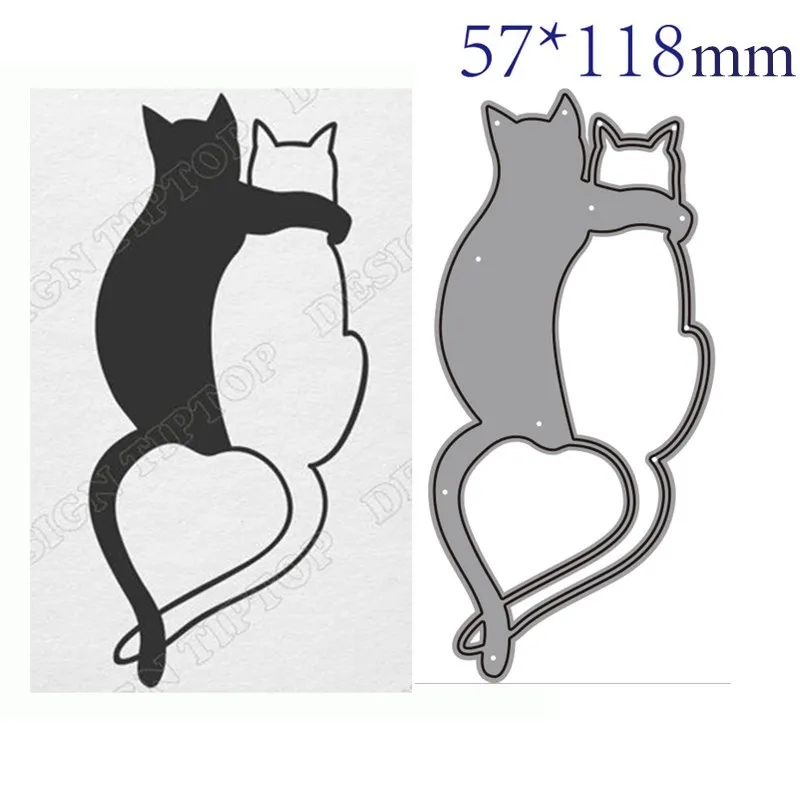Металлические высекательные штампы животные кошка украшение скрапбукинг