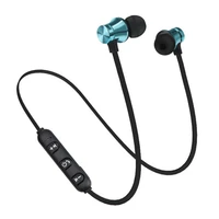 wireless bluetooth earphone magnetic sport headphones music voice control noise reduction headset with microphone