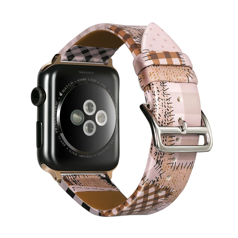 Кожаный ремешок для apple watch band 42 мм 38 44 40 iwatch series 5/4/3/2/1 аксессуары часов|Ремешки