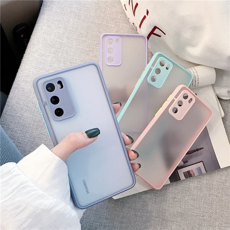 

Camera Protection Phone Cases For Xiaomi Poco X3 M3 MI 11 10T Lite MIX4 CC9 Redmi K40 Note10 9 8 Pro Shockproof Matte Back Cover