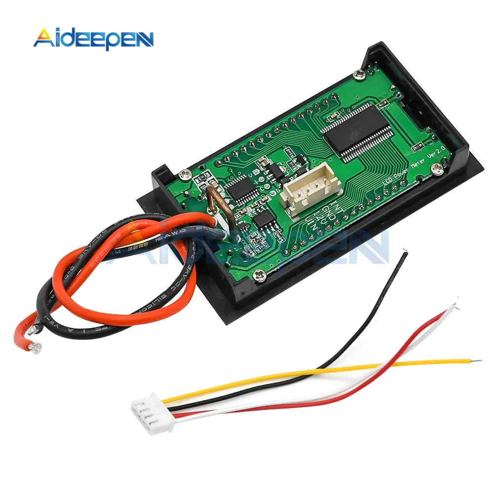 

DC 0-200V 10A LCD Display Digital Voltmeter Ammeter Wattmeter Voltage Current Power Meter Volt Detector Tester 12V 24V 36V 2000W